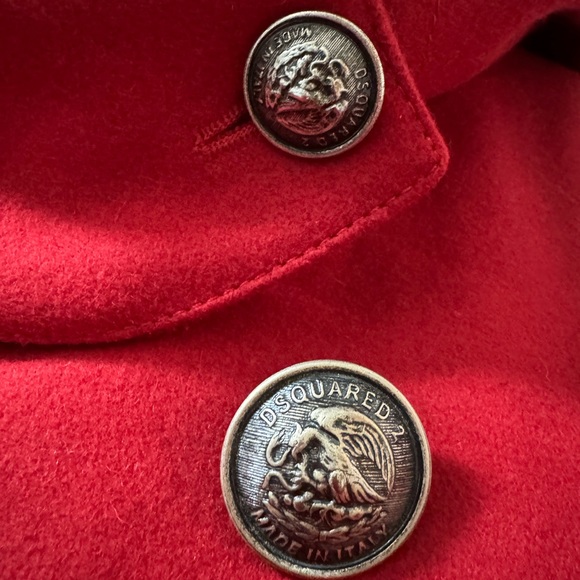 DSQUARED DOUBLE BREASTED PEA COAT SIZE 40 ( M) - Picture 4 of 9